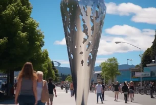 Large Stainless Steel Landscape Sculptures